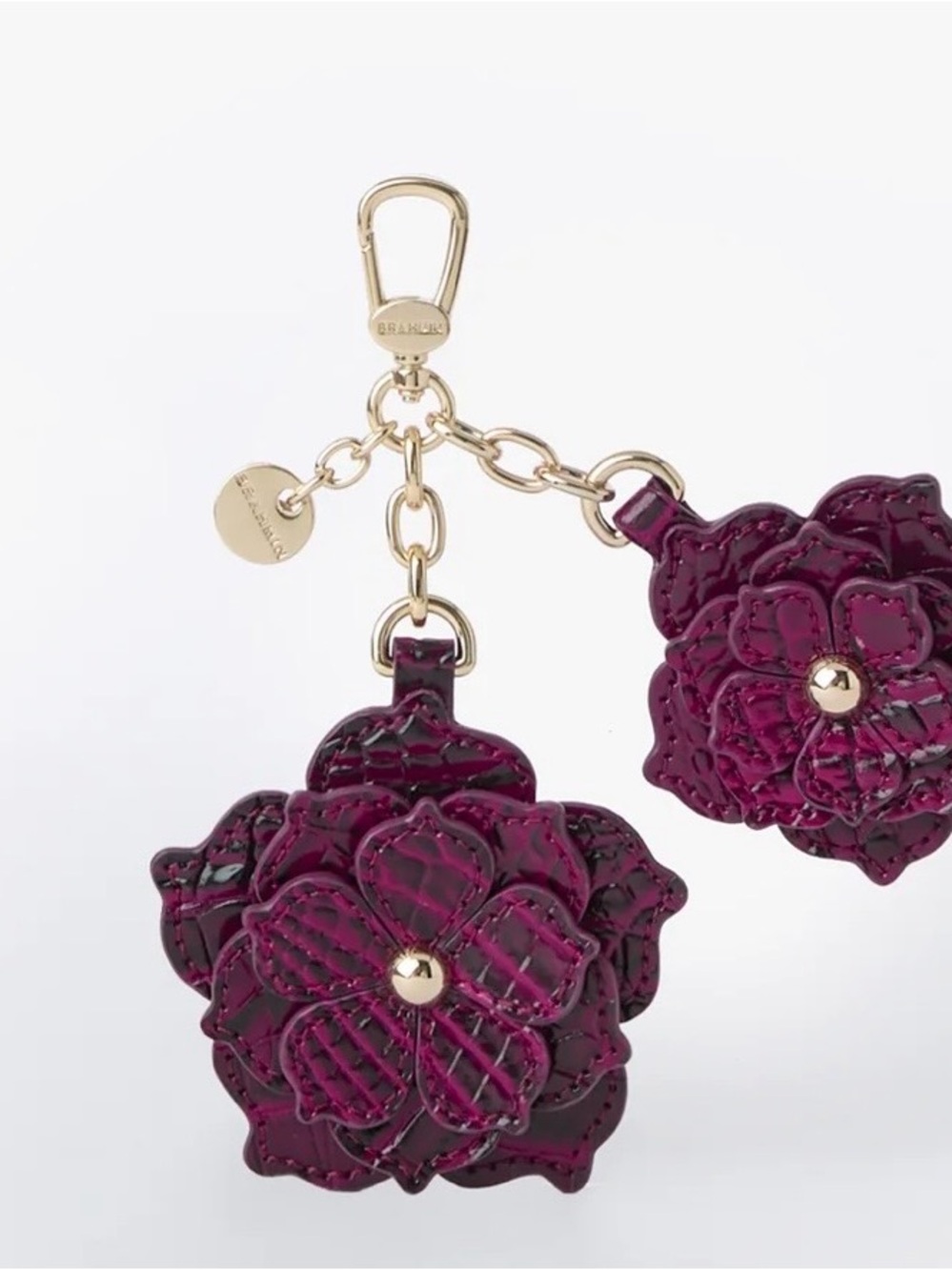 Brahmin Leather Keychain Charm